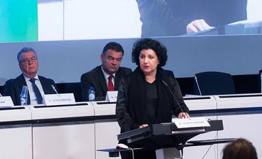 Minister Annemie Turtelboom spreekt op stakeholder meeting van Fuel Cells and Hydrogen-Joint Undertaking